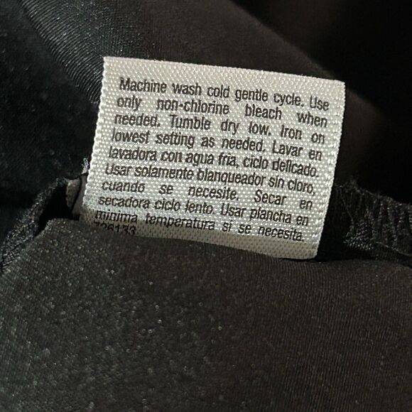 a.n.a. Floral Tunic Top XL Black Purple Blouse Keyhole Shirt Sheer Sleeve - Picture 10 of 10